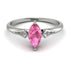 Marquise Pink Moissanite Geometrical Engagement Ring - Reese No. 803